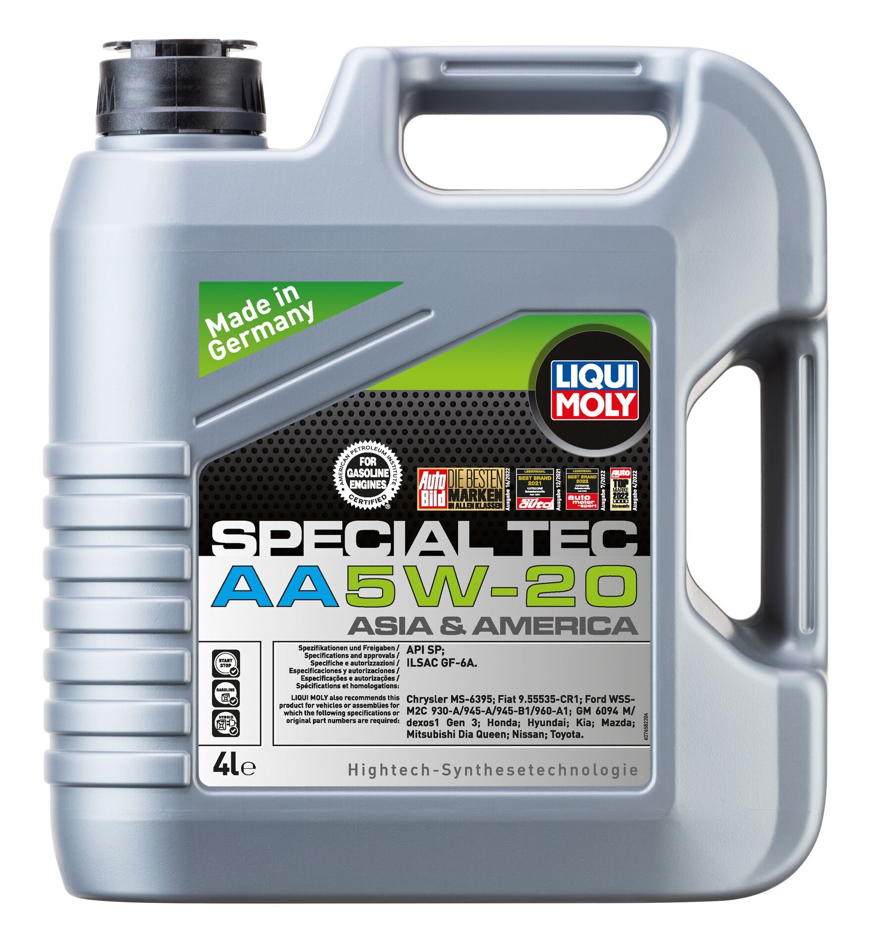 Масло моторное Liqui Moly Leichtlauf Special AA 5W20, япония.америка.корея,  синтетика, 4 литра 7621