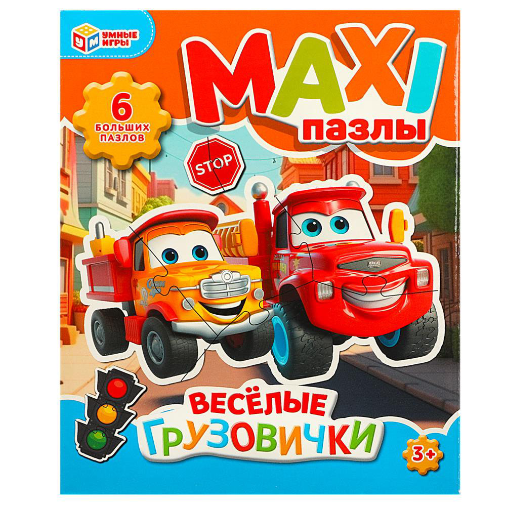 Пазл MAXI 6дет Умные игры Весёлые грузовички 4660254400443