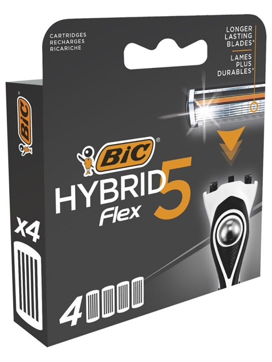 Кассеты для бритья BIC Flex5 4шт Hybrid 3086123644885