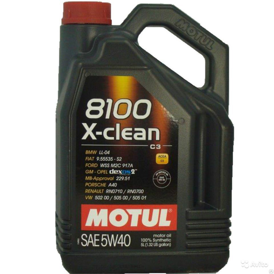 Масло моторное MOTUL 8100 X-clean + C3 5W30, LL-04 / 229.31-229.51/  504-507/ A30, синтетика, 5 литров 102269/106377/111684