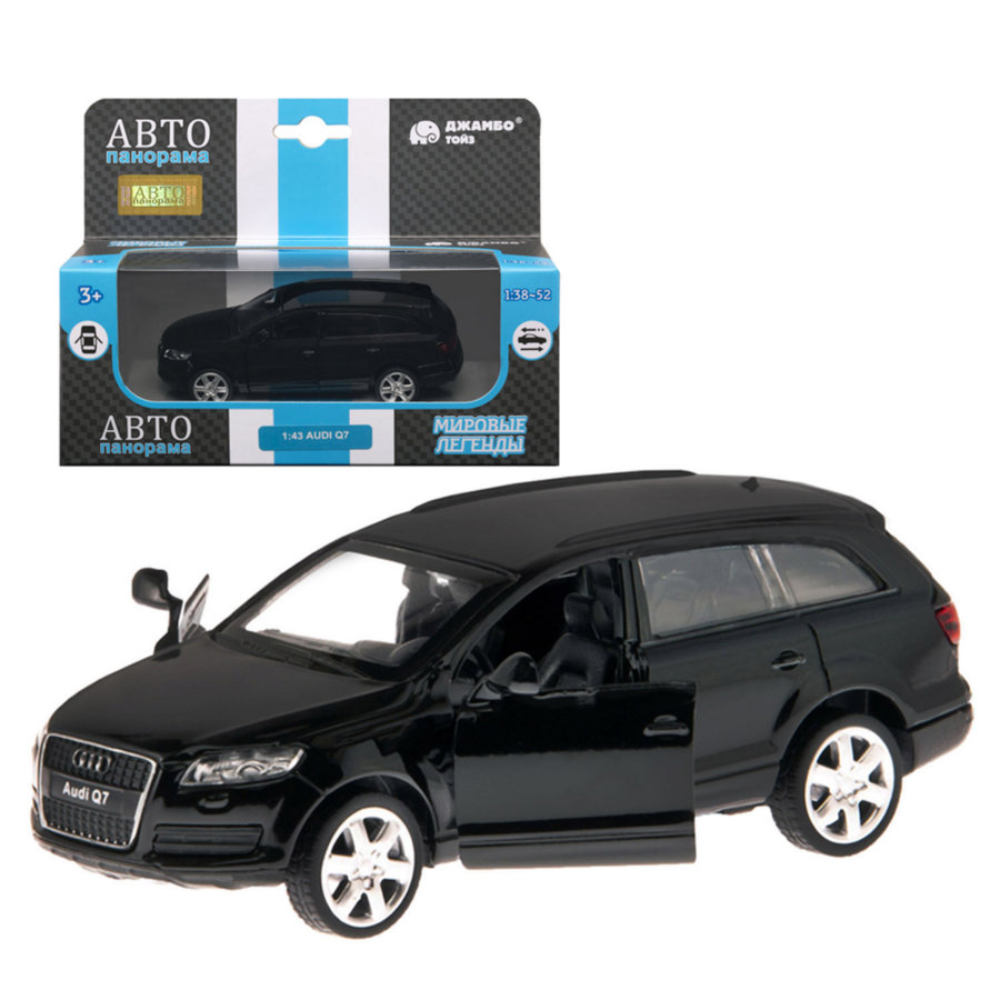 Машина Автопанорама 1:43 Audi Q7, черный JB1251250 АВТОПАНАРАМА