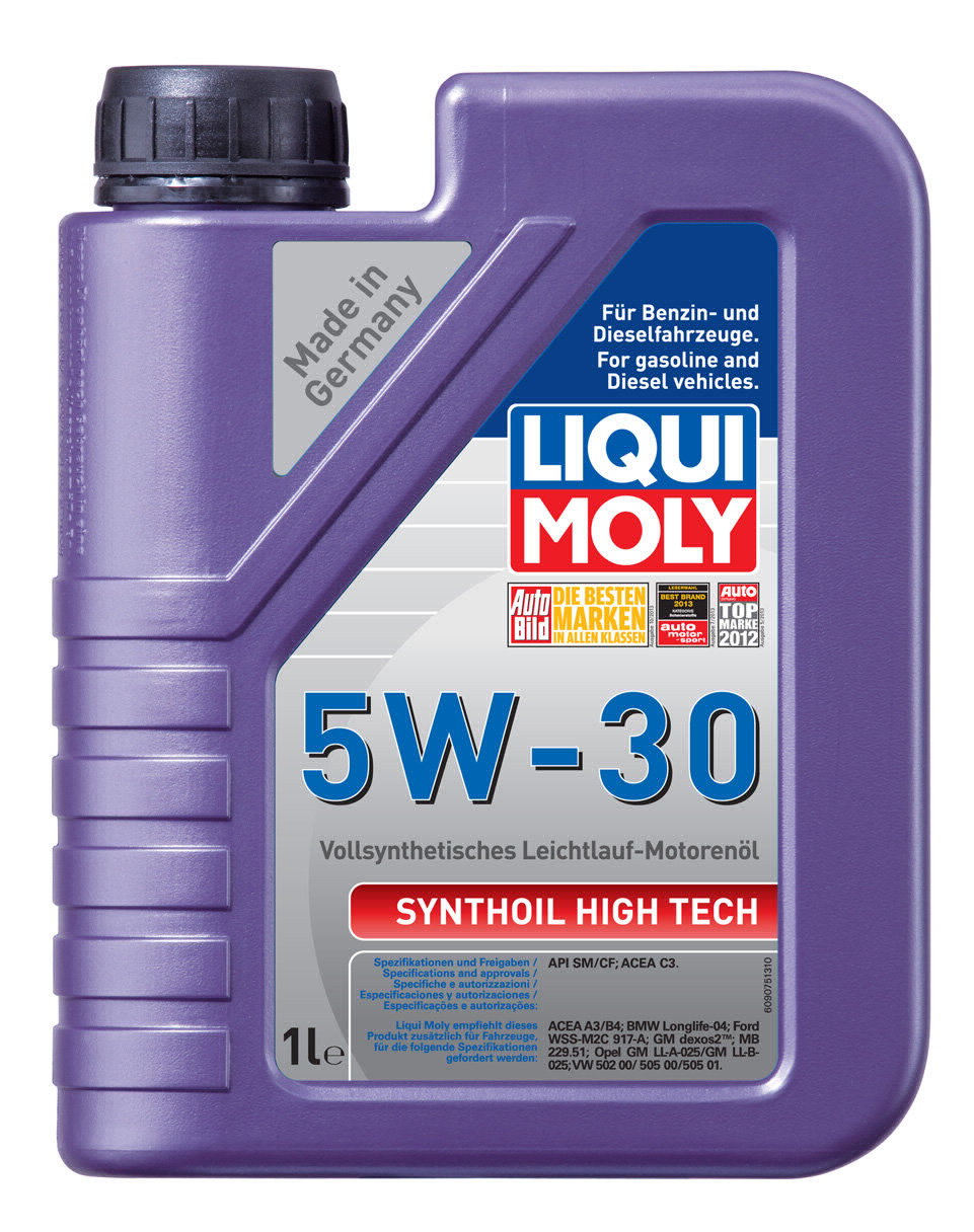 Масло моторное Liqui Moly SYNTOIL HIGH TECH SM/CF 100% ПАО 5W30, 1литр 9075