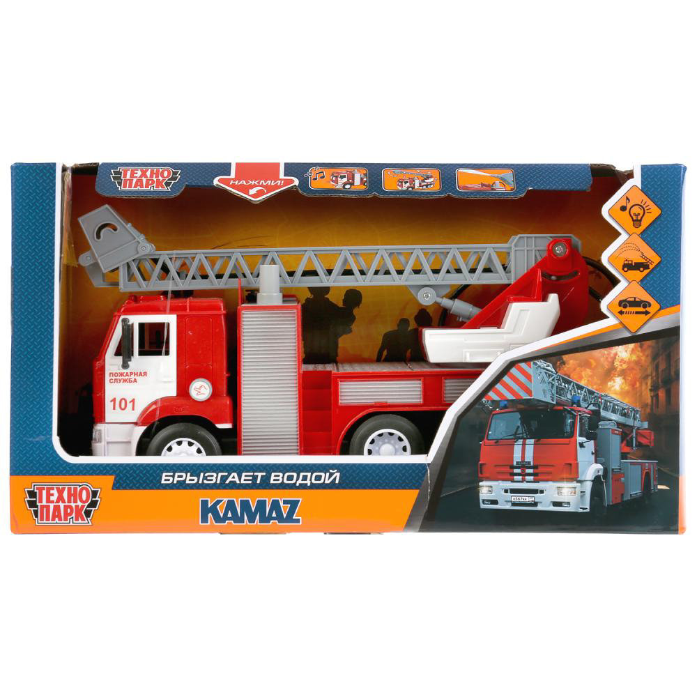 Машина Технопарк KAMAZ камаз ПОЖАРНАЯ 26см KAM-26PLFIR-WAT