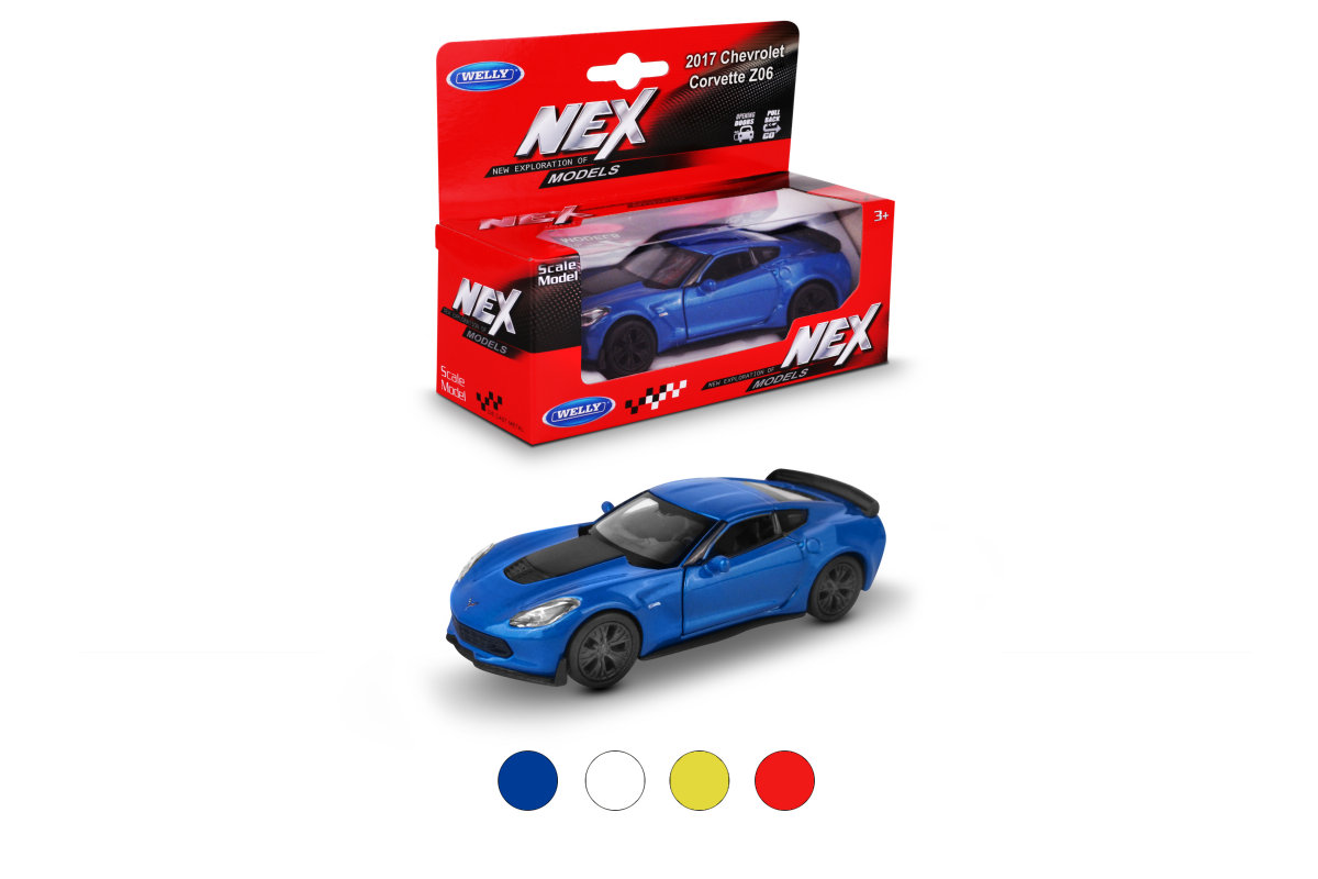 Машина WELLY 1:38 Chevrolet Corvette Z06 43752W