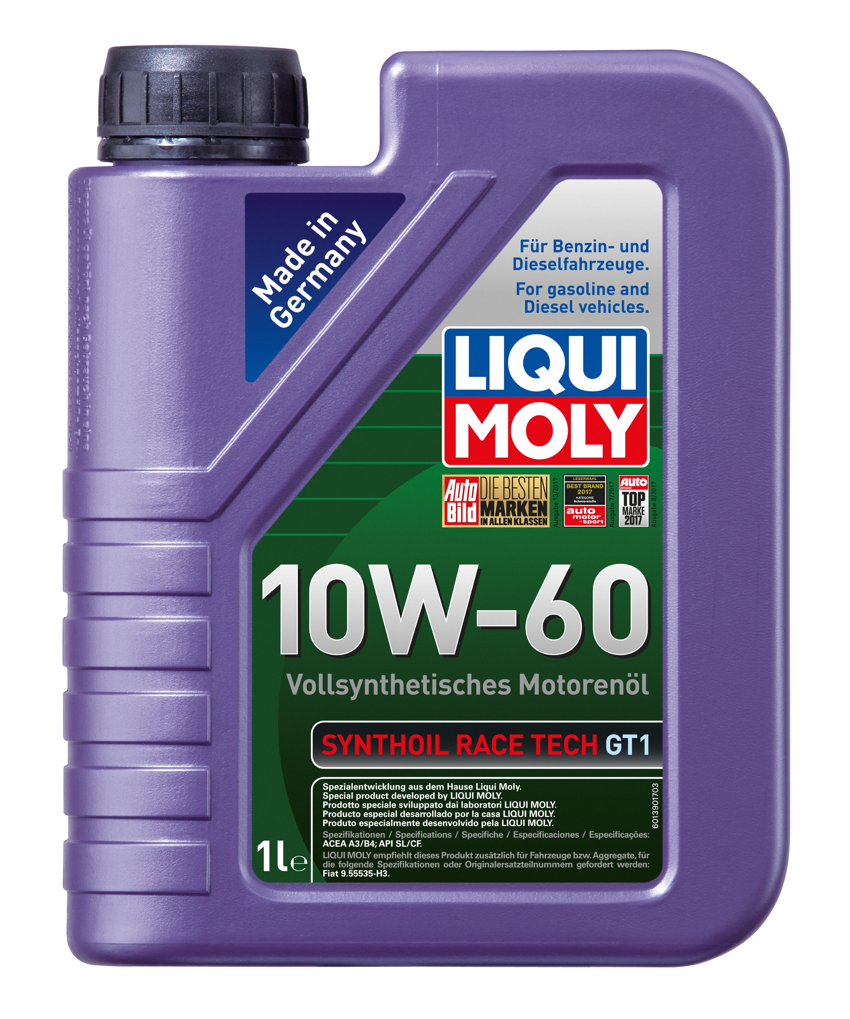 Масло моторное Liqui Moly SAE 10W60, синтетика, 1 литр 1943